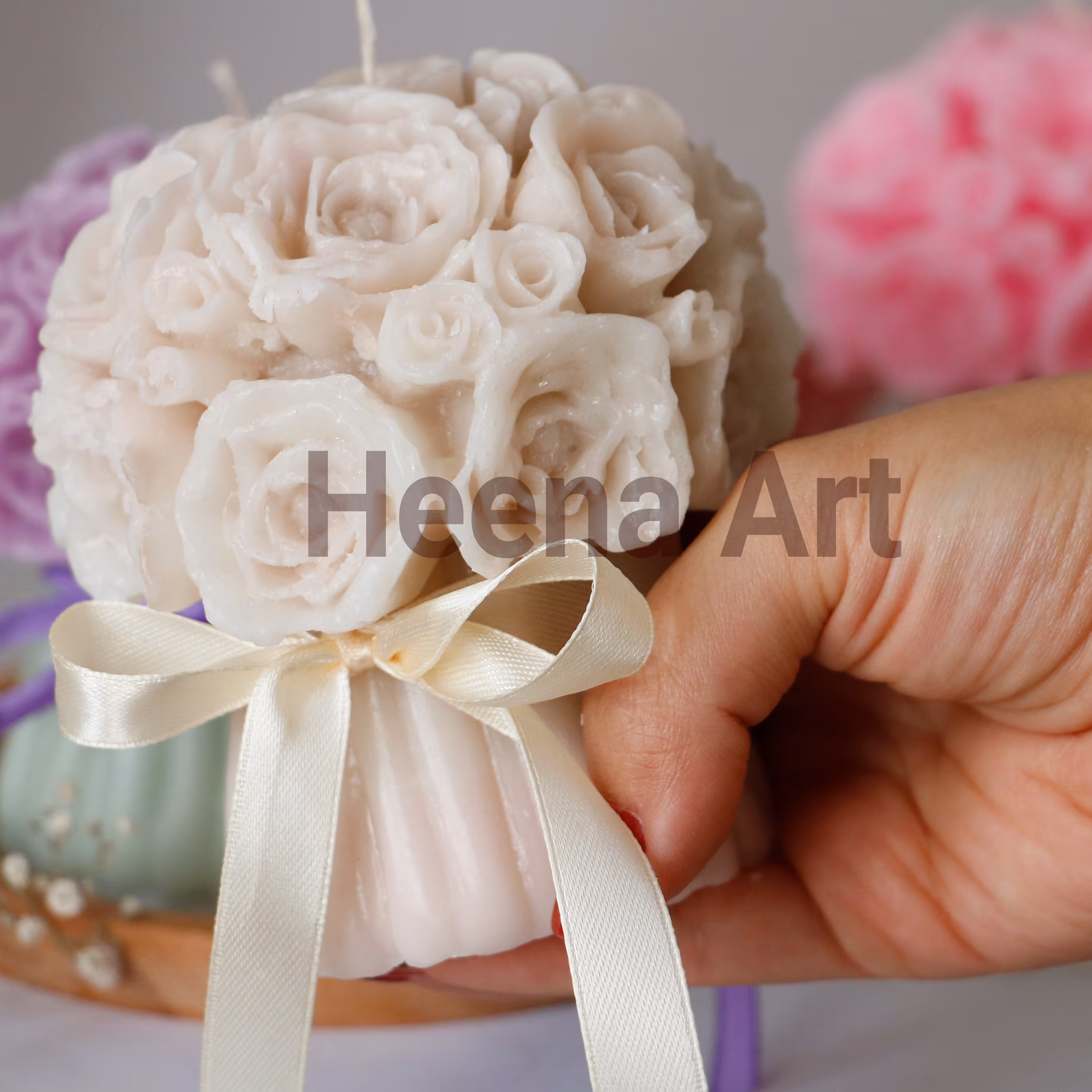 شمع دسته گل 