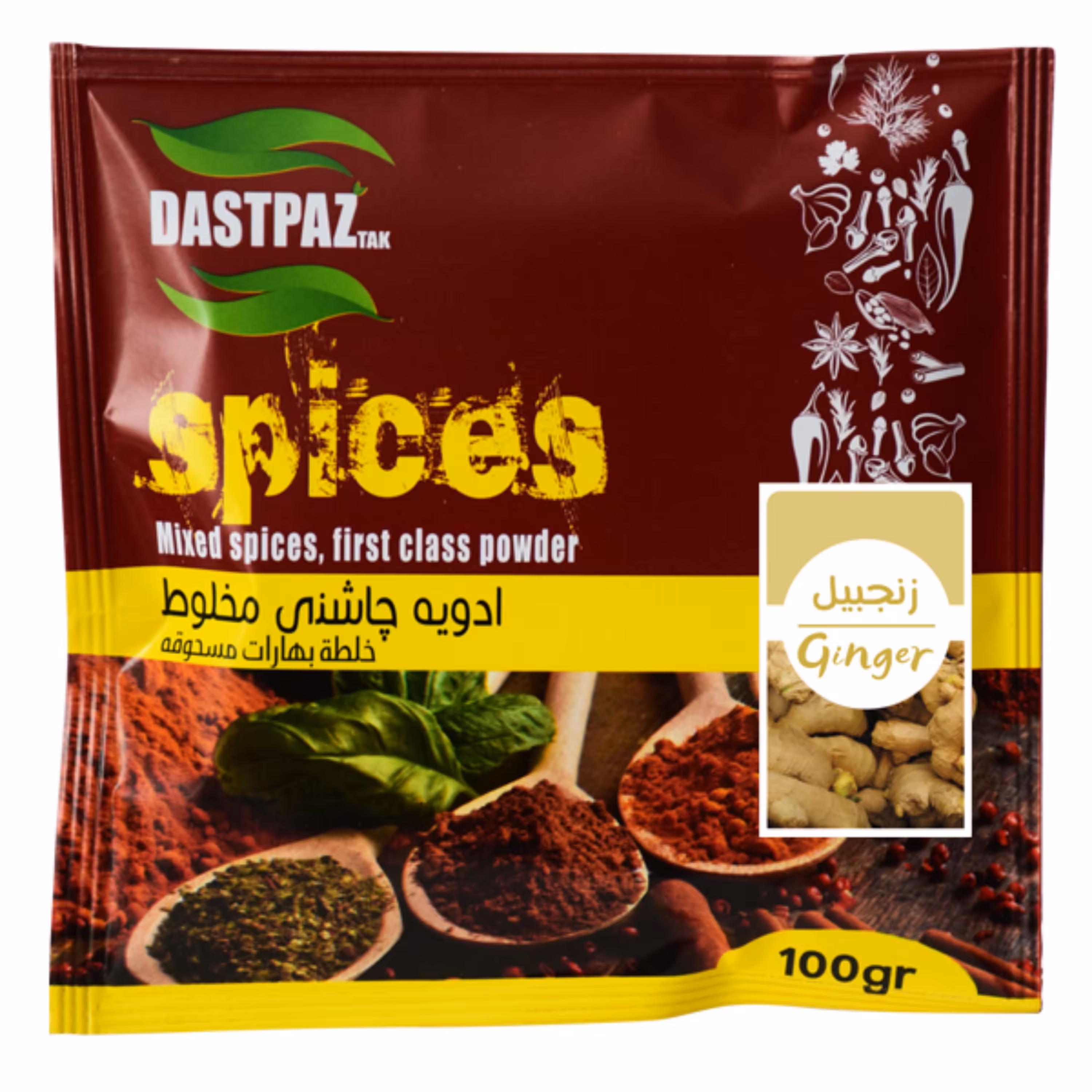 ادویه زنجبیل دست پزتک - 100 گرمی