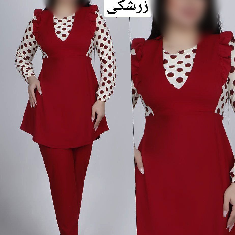 تونیک شلوار توپی یقه هفت ارسال رایگان جنس کرپ پلاس