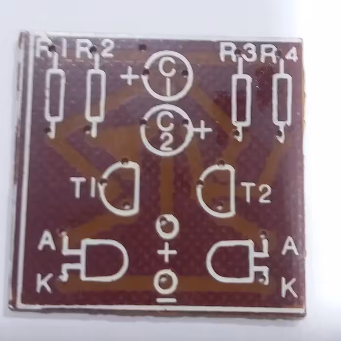 فیبر مدار چاپی کیت چشمک زن 2 لامپی بسته 10 عددی