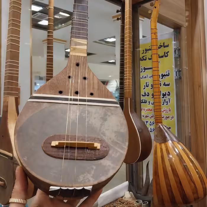 سه تار  شورانگیز  کاسه از جنس چوب توت  دسته چوب گردو مستقیم از سازنده 