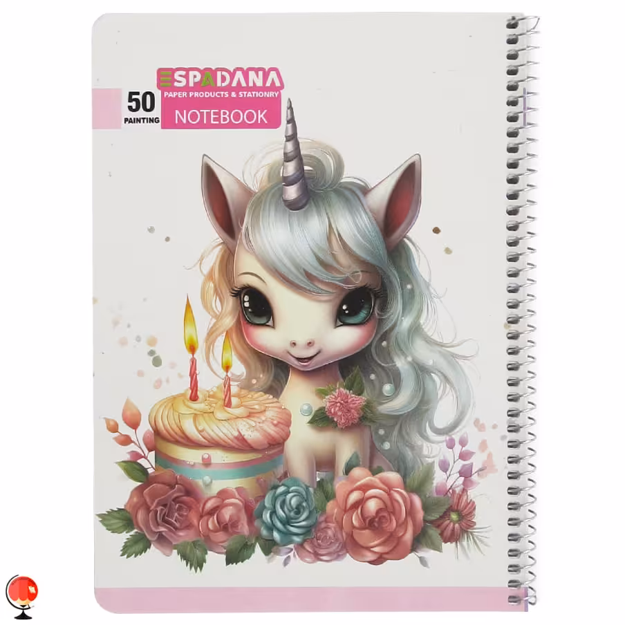 دفتر نقاشی 50 برگ سیمی طرح یونیکورن اسپادانا
