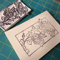 مهر دستساز حرفه ای طرح گل 9