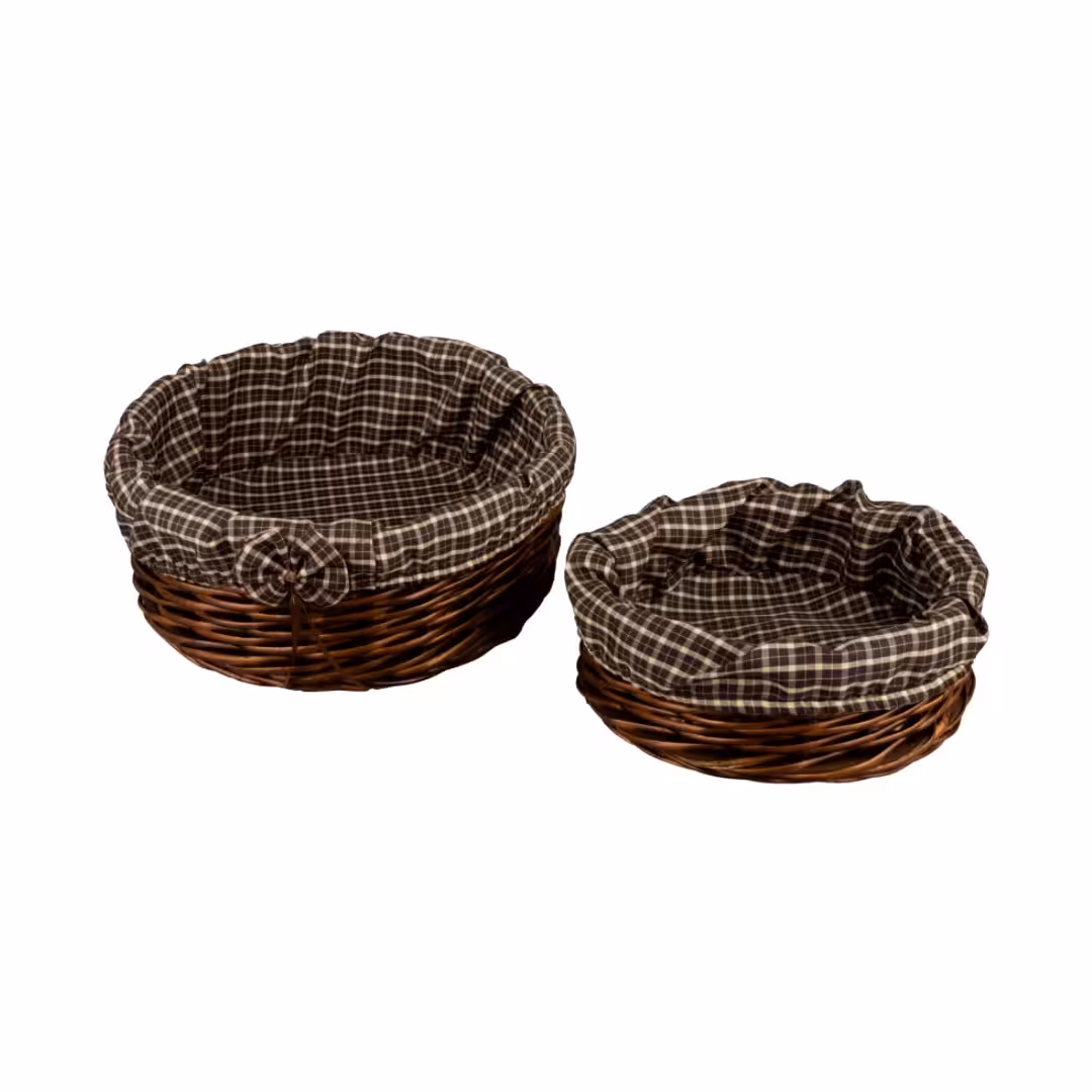 سبد نان و سبزی گرد کنفی