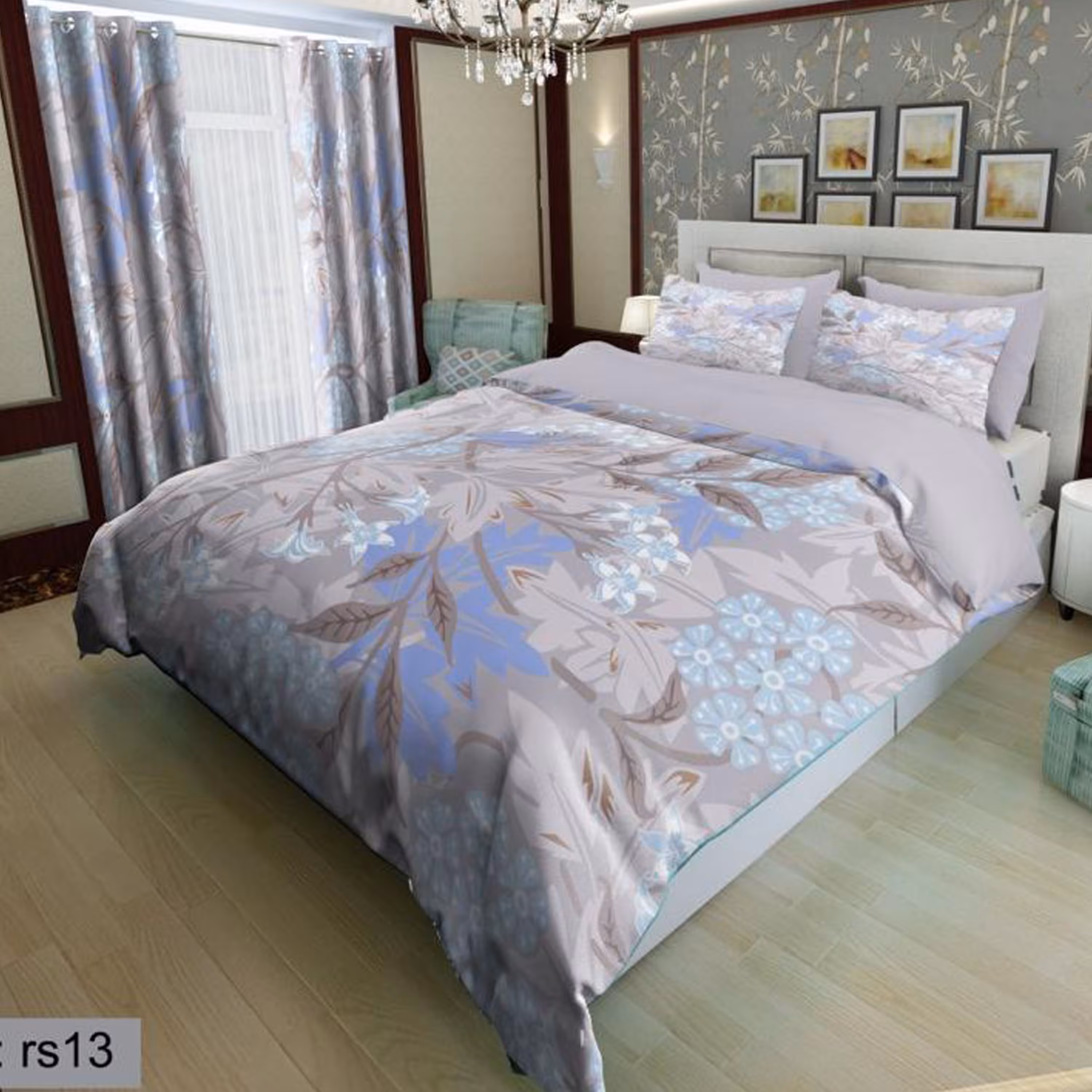 سرویس روتختی 1 نفره تنسل چاپی برندترک لند (Turk Land)  کد rs 13