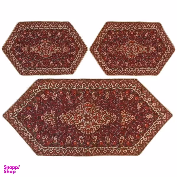 ست 3 تکه رومیزی ترمه کد TRSETE45