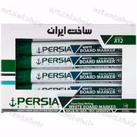 ماژیک وایت برد پرشیا نوک تخت سبز بسته 12 عددی