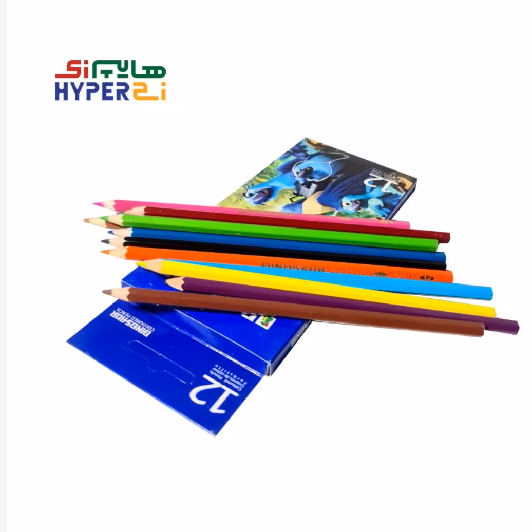 مداد رنگی 12رنگ دایناسور جعبه مقوائی انیمیشن ریو