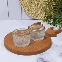 پک دو عدد ی مربا خوری نیکلا لب طلا