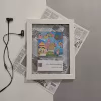 تابلو موزیکال باب اسفنجی شفاف سایز a4 