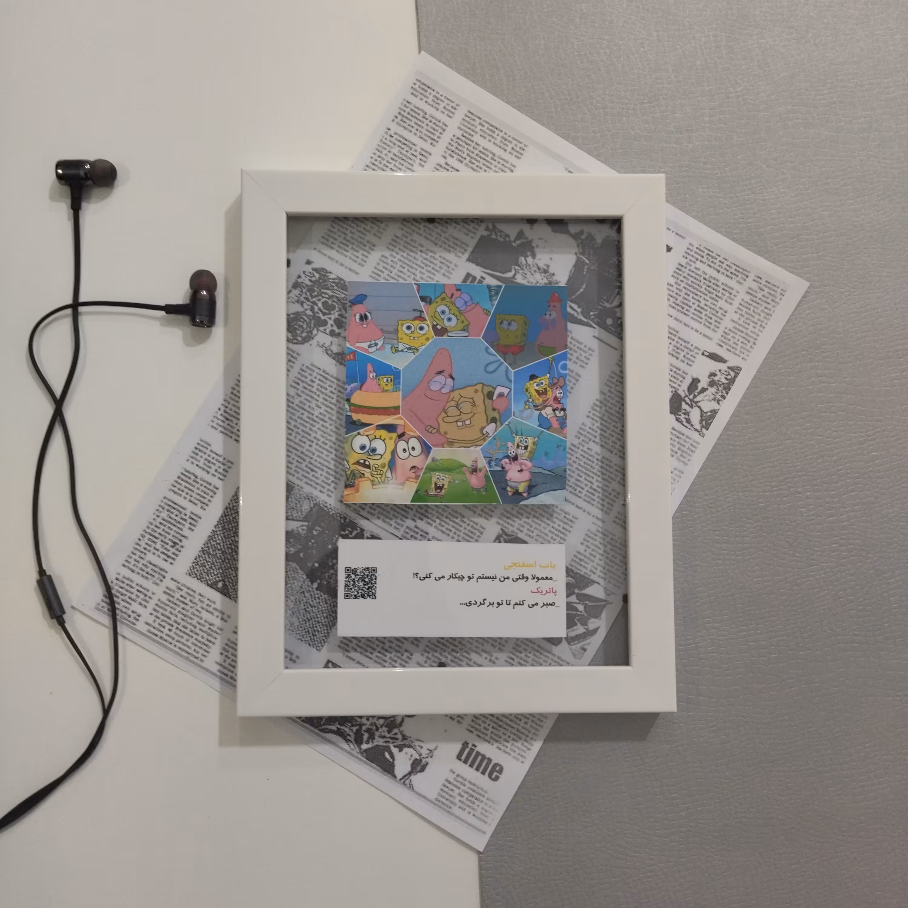 تابلو موزیکال باب اسفنجی شفاف سایز a4 