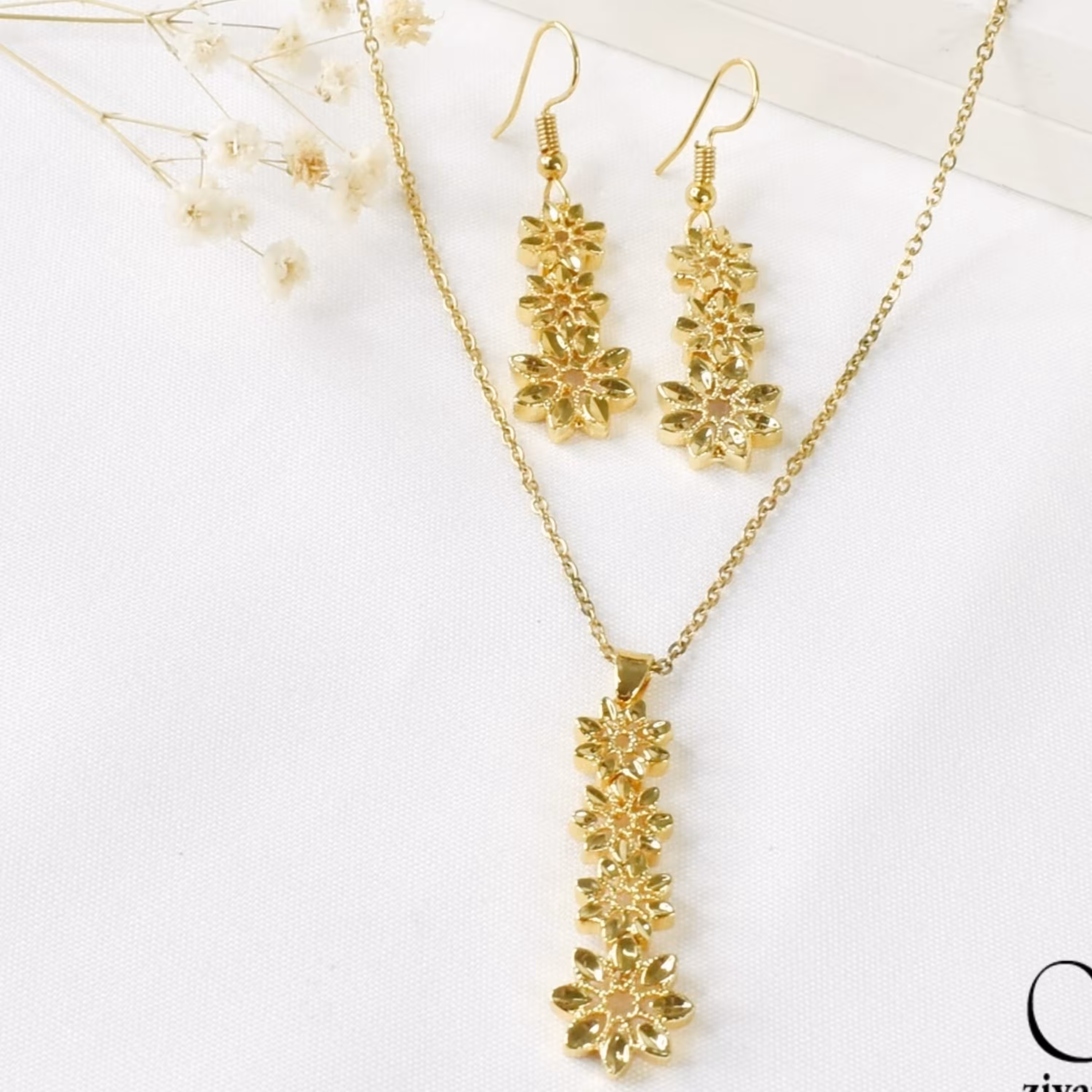 نیمست تراش(زیتونی) روکش طلا طرح طلا