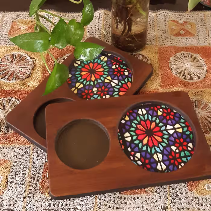 سرو یکنفره طرح چوب
