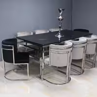 میزناهارخوری استیل با رویه ی ام دی اف طرح سنگ