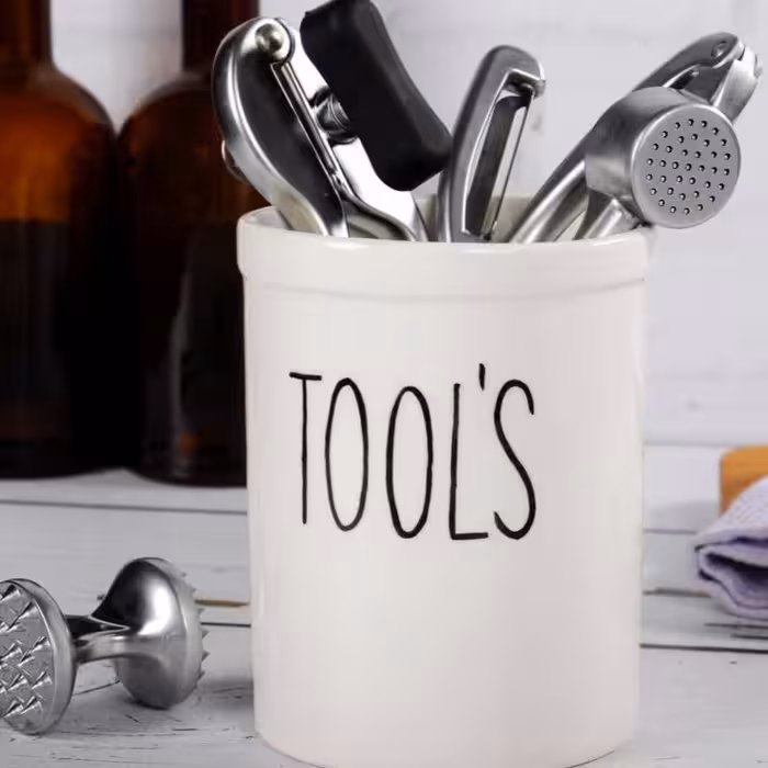 جا ابزاری  آشپزخانه گرد سرامیک کیفیت عالی با تنوع تکست