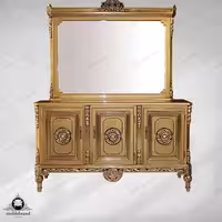 آینه و کنسول سه درب منبت