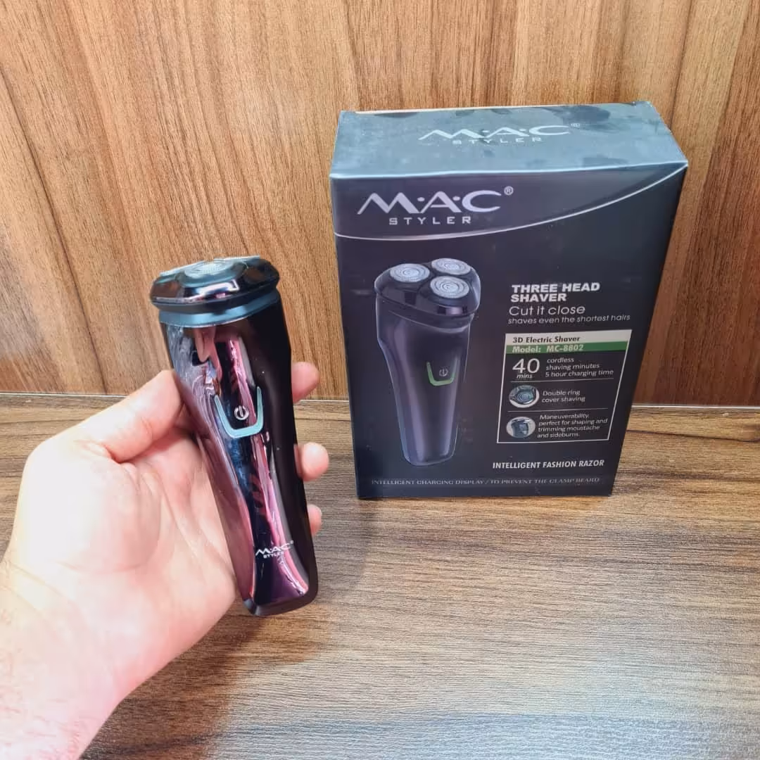 ماشین اصلاح مک استایلر کد 8802 (ریش تراش _ موزر _ آرایشگاه _ آرایش و پیرایش)