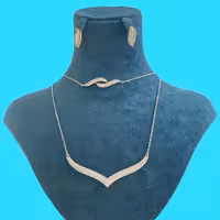 نیم ست نقره مدل تنیسی عیار 925 روکش جواهری