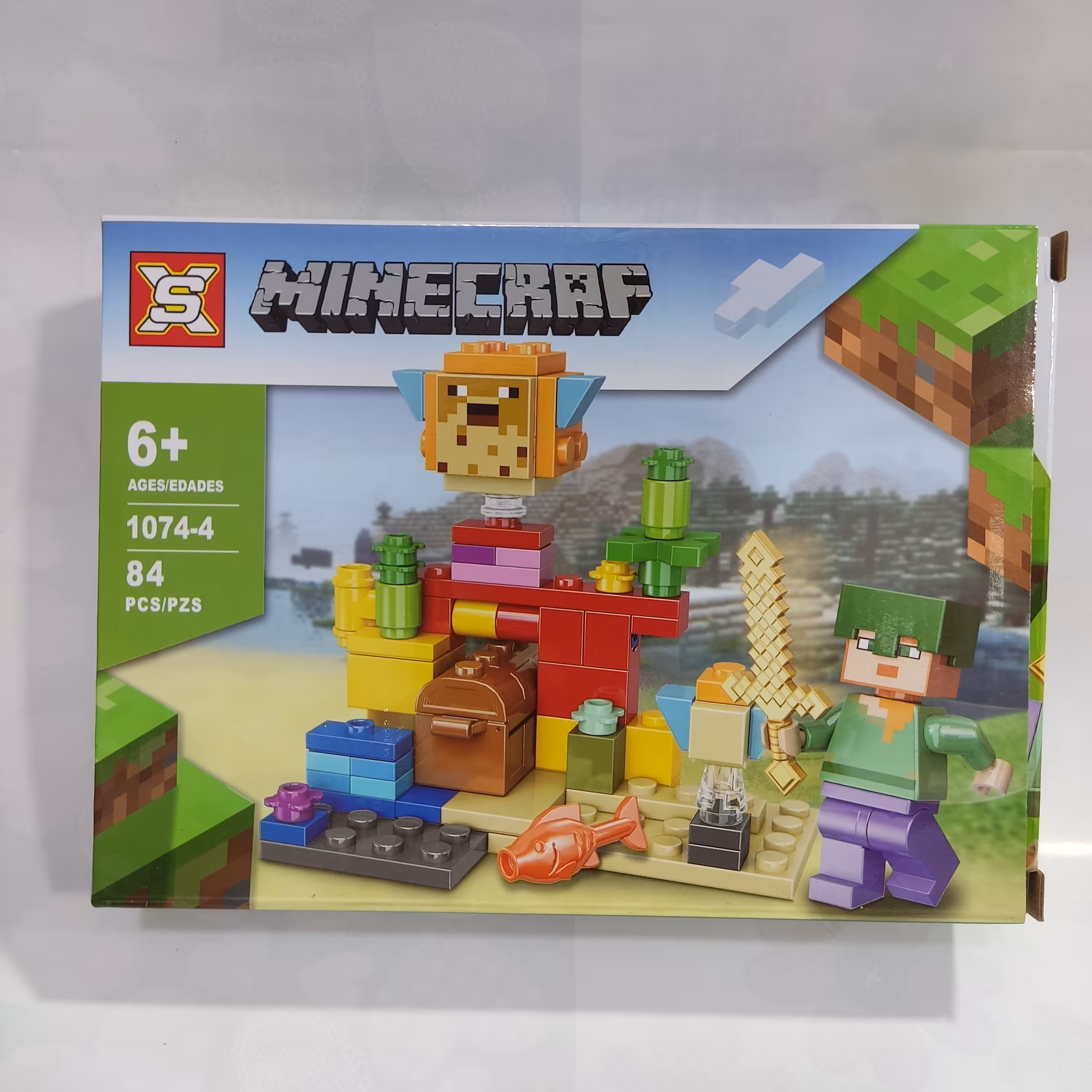 اسباب بازی لگو ماینکرافت 84 قطعه سری جدید کد 1074