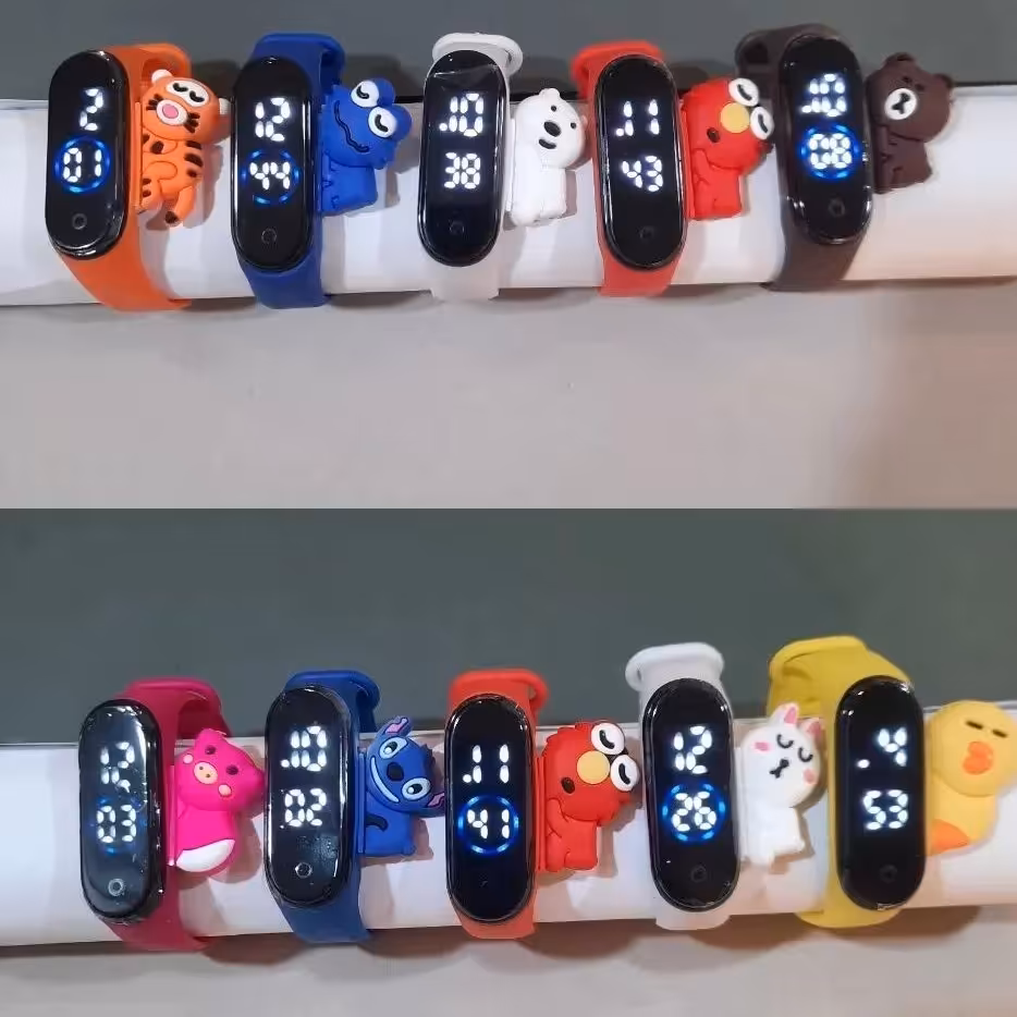 ساعت بچگانه، عروسکی، فانتزی ، لمسی Led   ال ای دی لمسی ، ضد آب، دخترانه و پسرانه 