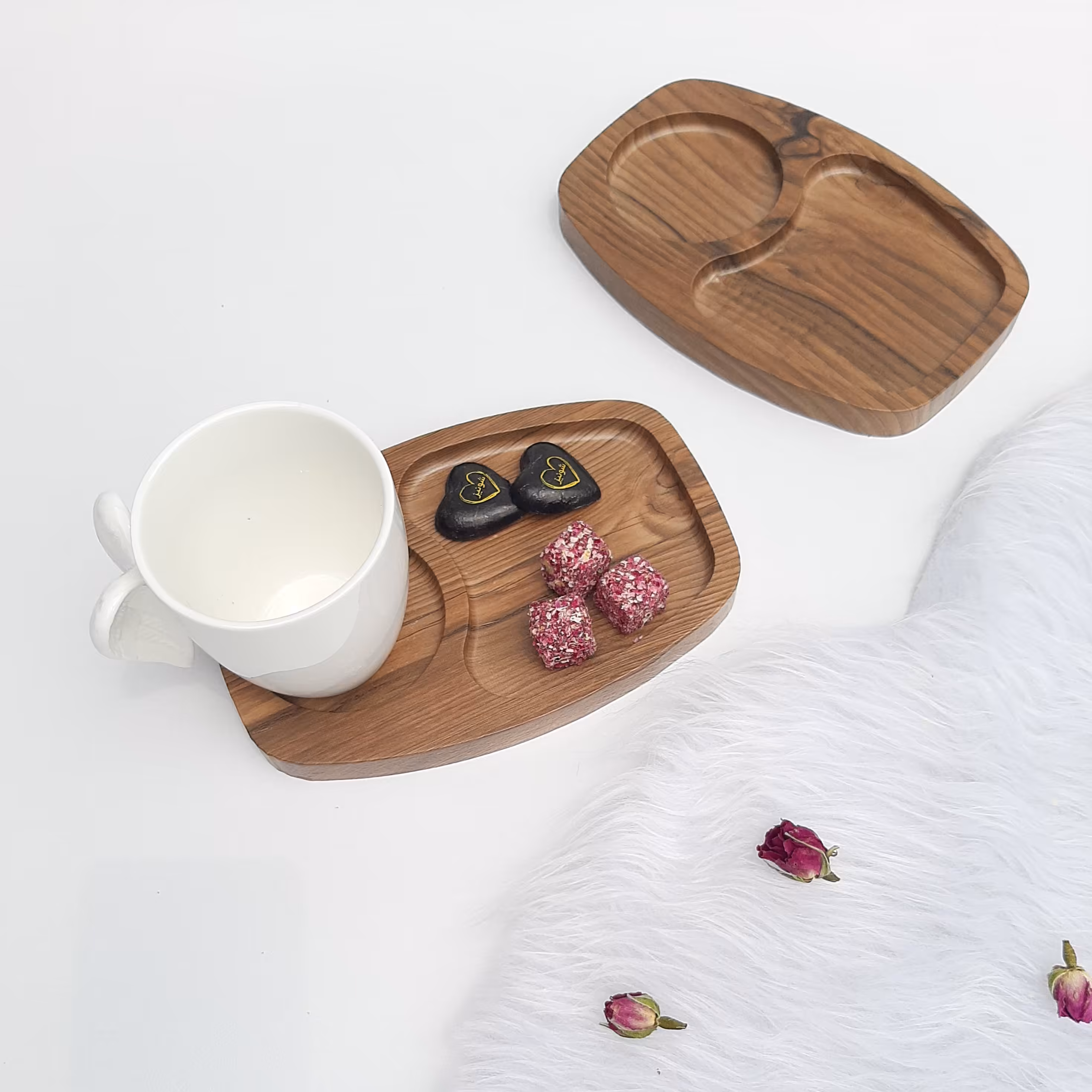 دیس سرو چای و قهوه   ام دی اف روکش دار کیفیت بالا قابل شست و شو