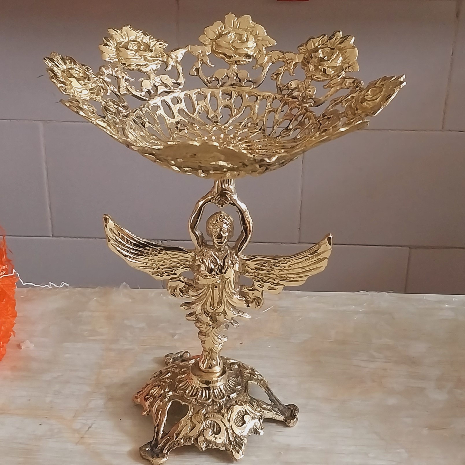 شکلات خوری برنز پایه فرشته