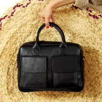 کیف اداری چرم بیسراک مدل Ed-101 رنگ مشکی