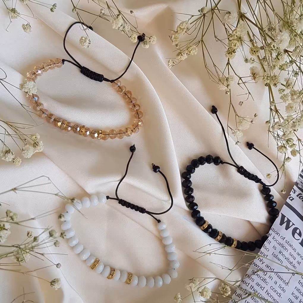 دستبند مهره یاقوتی ریز