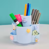 استند و جامدادی رومیزی رنگ آبی کد P/58924/A