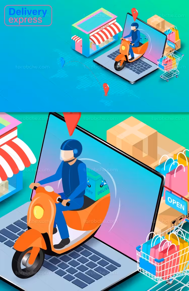 وکتور دلیوری خلاقانه | گرافیک با طعم تربچه