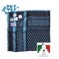 چفیه عربی ساخت هند اعلا آبی کمرنگ چفیه هندی درجه یک چفیه عربی آبی کم رنگ چفیه کوهنوردی چفیه استتار شال عربی نخی خنک