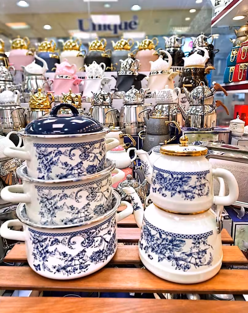 کتری قوری و قابلمه لعابی