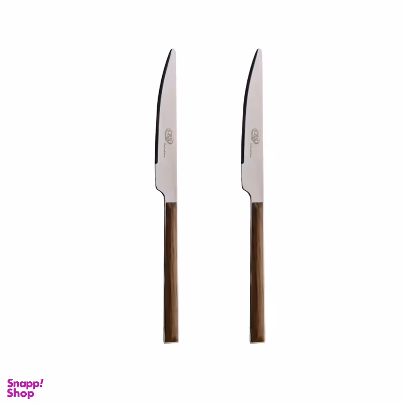 کارد میوه خوری سی اند اس طرح چوب کد 2 بسته 12 عددی