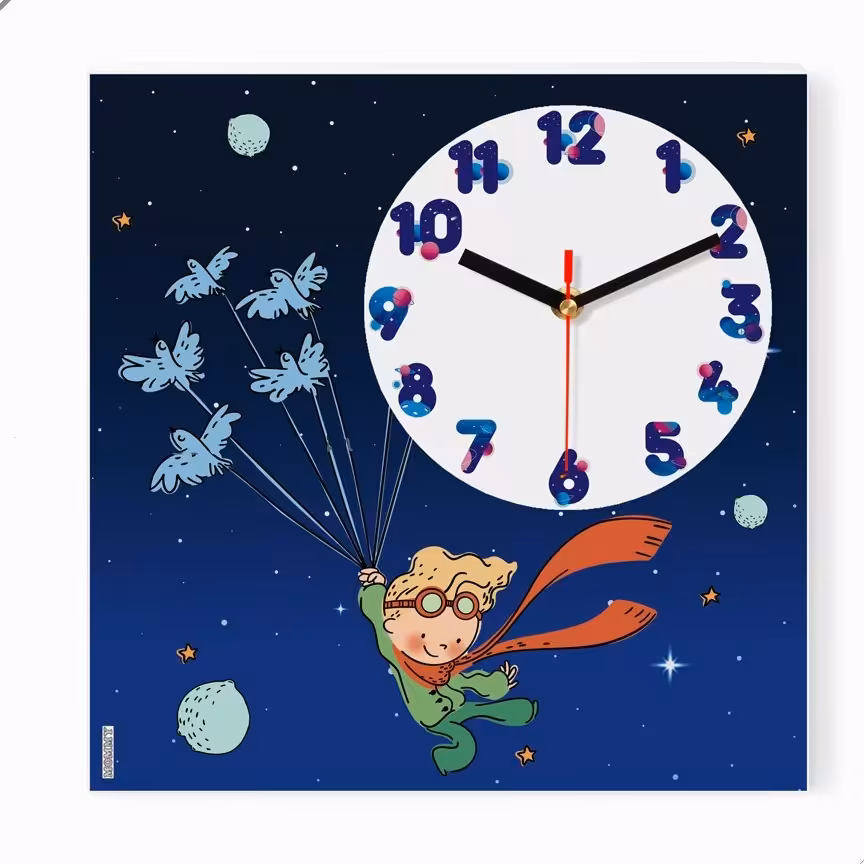 ساعت دیواری اتاق کودک طرح شازده کوچولو کد 4431