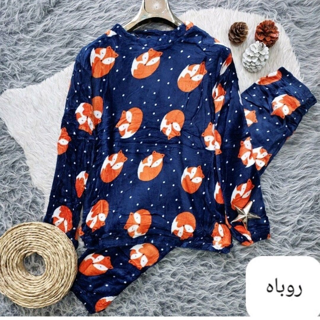 ست زنانه بلوز و شلوار تدی خارجی نرم و لطیف فری سایز تا 46 حوله ای