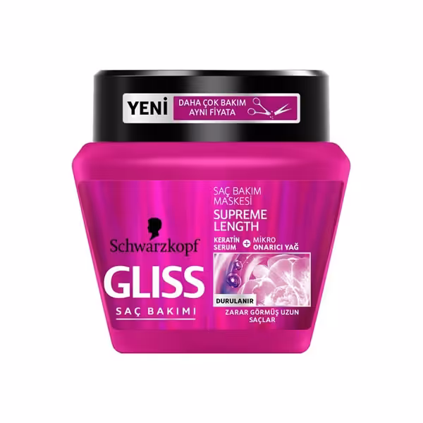 ماسک مو کراتینه گلیس تقویت کننده موهای بلند 300 میلی لیتر GLISS