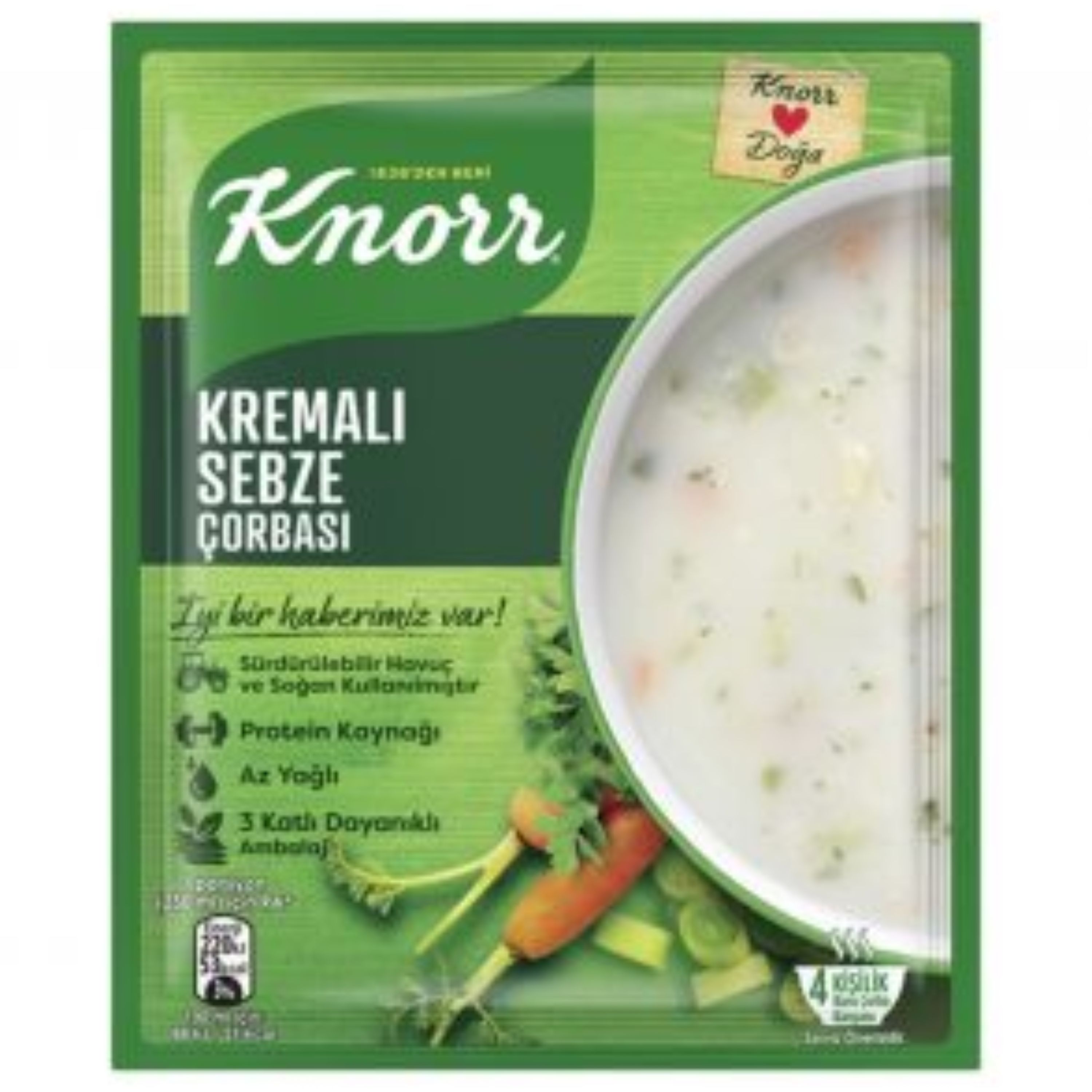 سوپ سبزیجات خامه ای کنور Knorr