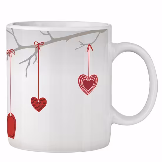 ماگ سرامیکی طرح قلب ها کد720