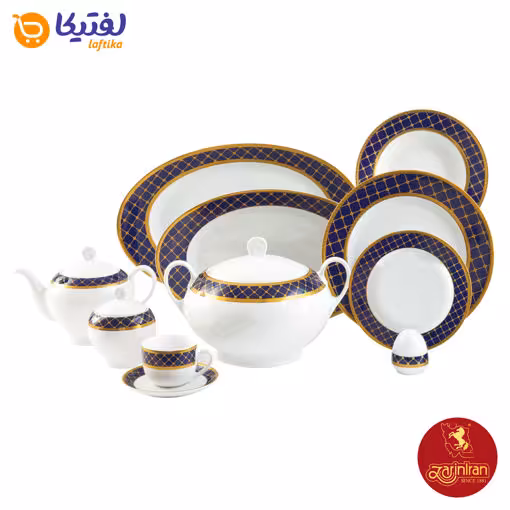 سرویس غذاخوری هلیا چینی زرین ایتالیا اف 12 نفره 102 پارچه