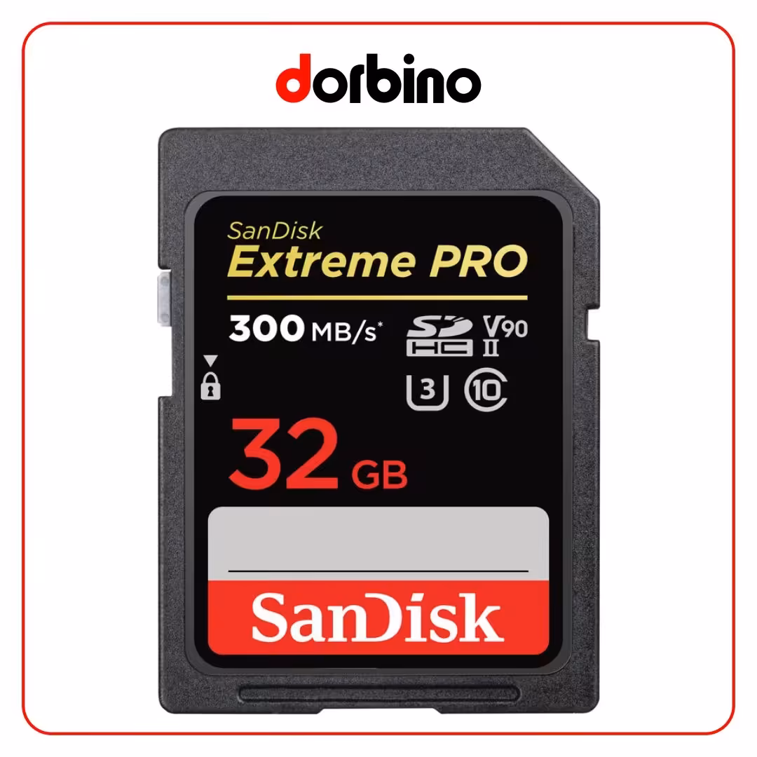 کارت حافظه SanDisk 32GB Extreme PRO UHS-II SDHC - فروشگاه دوربین دوربینو
