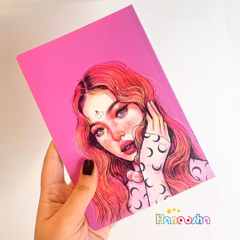 دفتر 50 برگ سویل طرح lady in pink