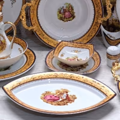 دیس شیرینی خوری چینی لیلیمجنون طلایی