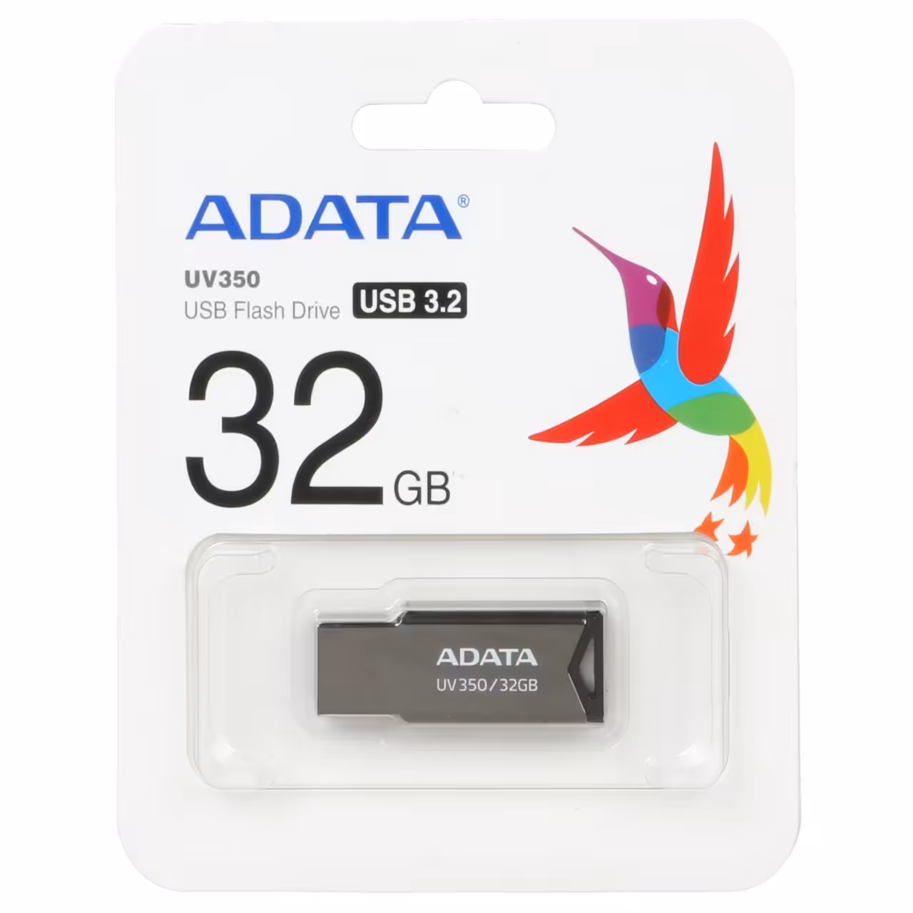 فلش مموری Adata UV35  - USB 3.2 - 32GB (گارانتی مادام العمر آونگ) مشکی