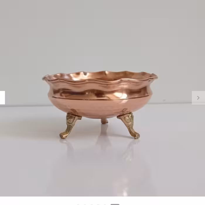 بستنی خوری مسی سه پایه برنجی جدیدنانو شده 

