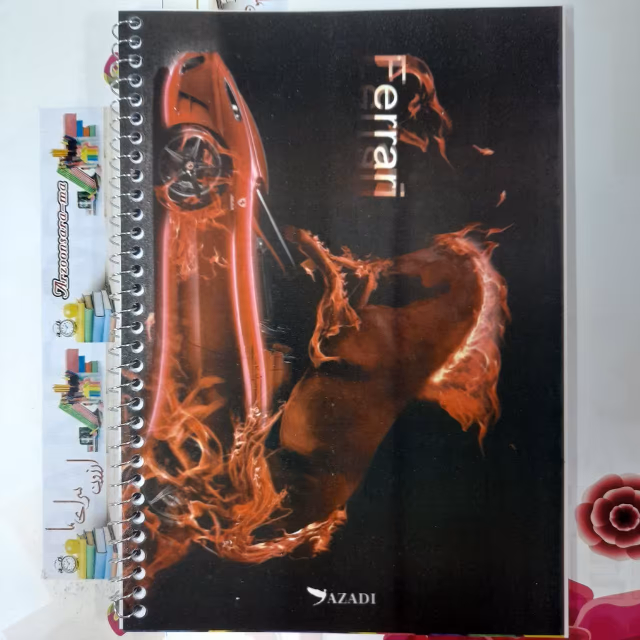 دفتر دو خط سیمی - دفتر زبان فنری - طرح 8