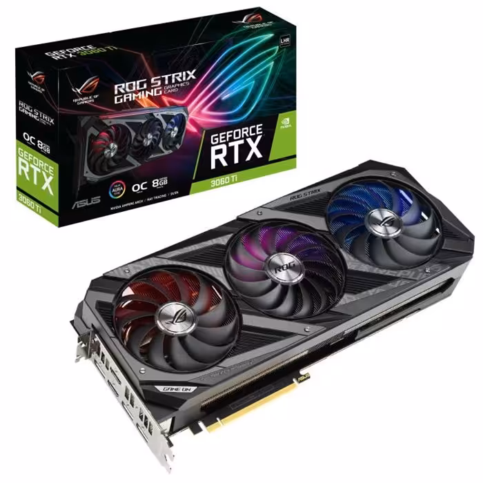 کارت گرافیک ایسوس STRIX GeForce RTX 3060 TI 8G GAMING LHR