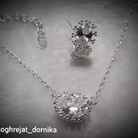 نیم ست نقره برلیان