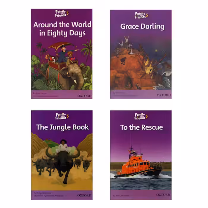 کتاب Family and Friends 5 Readers اثر جمعی از نویسندگان انتشارات زبان مهر 4 جلدی