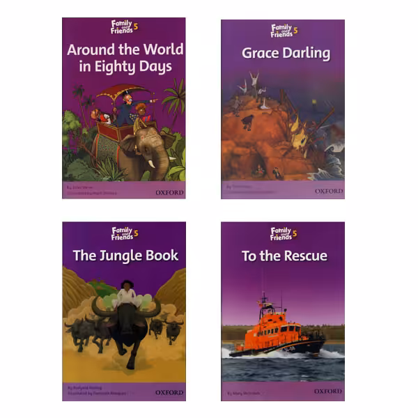 کتاب Family and Friends 5 Readers اثر جمعی از نویسندگان انتشارات زبان مهر 4 جلدی