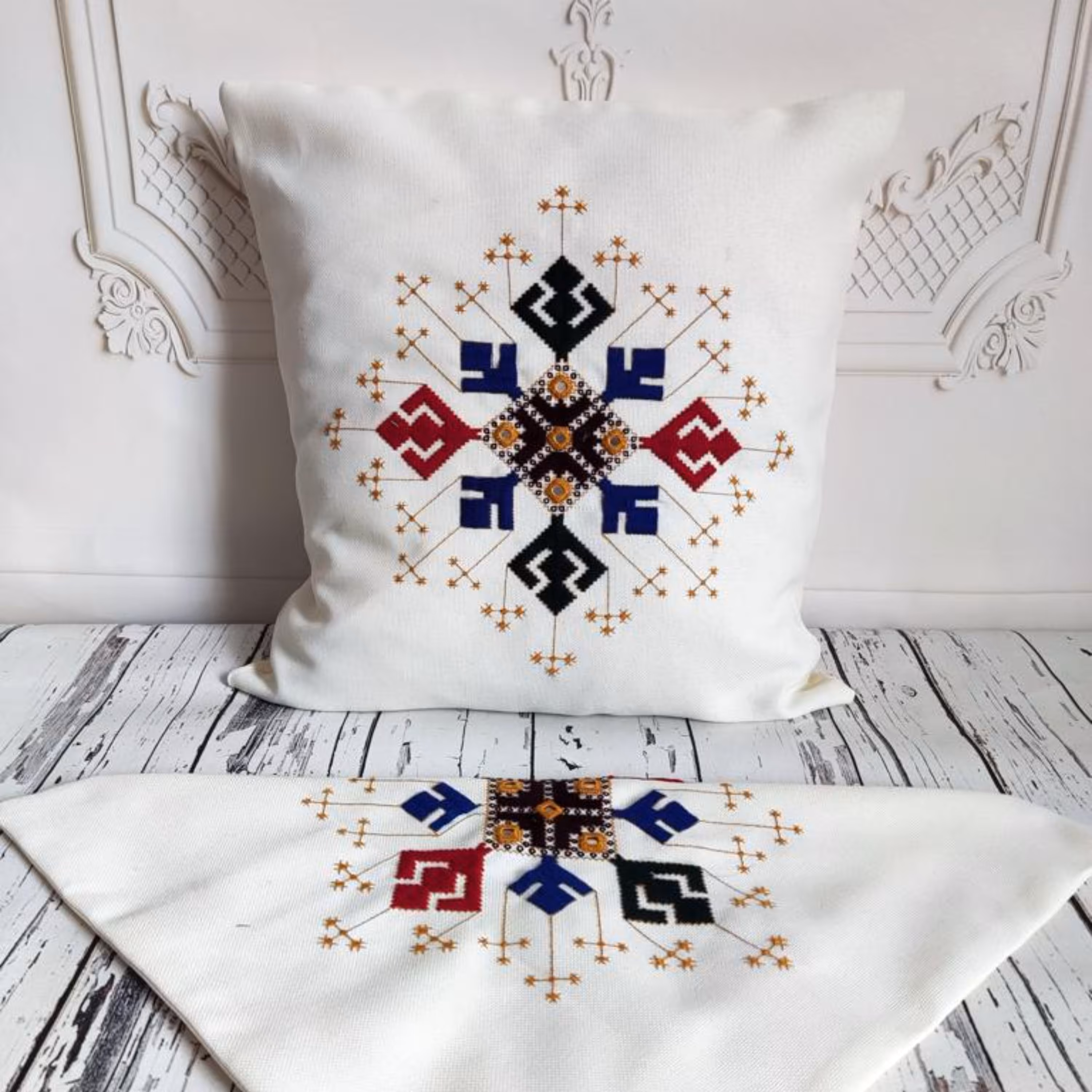 کاور کوسن سوزن دوزی RKS0301 غرفه روژنااک                                        